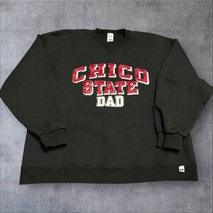 Vintage Russell Chico State Dad Black Crewneck Sweatshirt